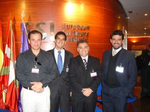 Óscar Melero de Infhotel Inforest / David Ortega representante de ADEX / Javier Bolivar de NSE Consulting / Gustavo Ortega de Soluciones TI 